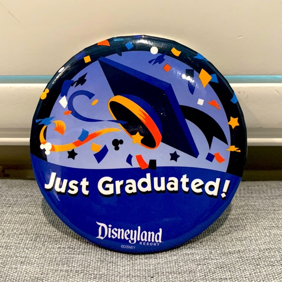 2/$7 - “Just Graduated!” Disney Button - Picture 1 of 3